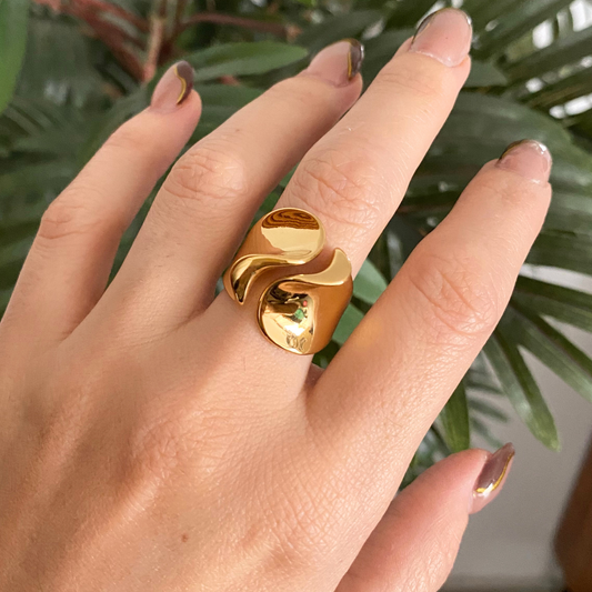 Anillo Ajustable Rebecca - Plata 925 Con Circonitas Y Letra, Talla M (11-14)