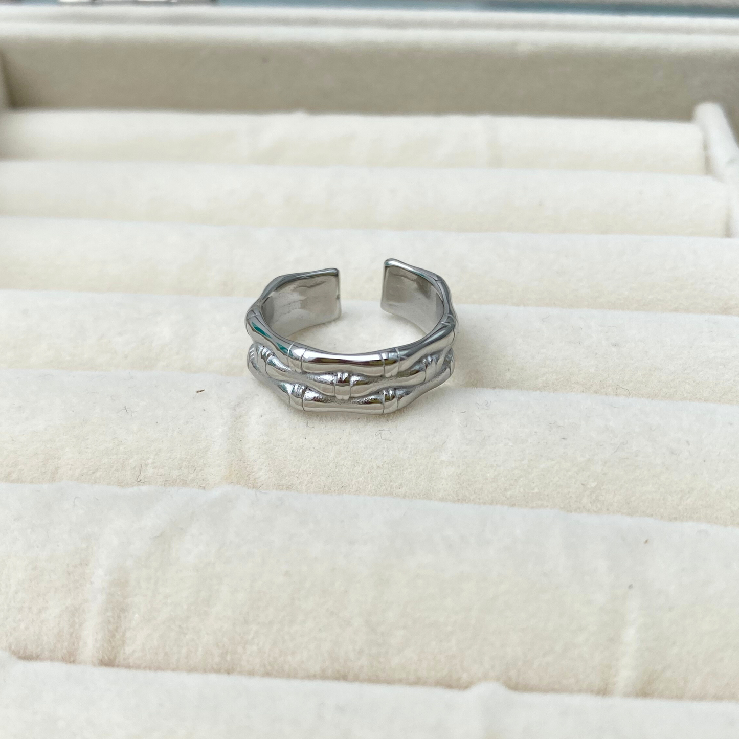 Anillo Lineas Bambu - Ajustable