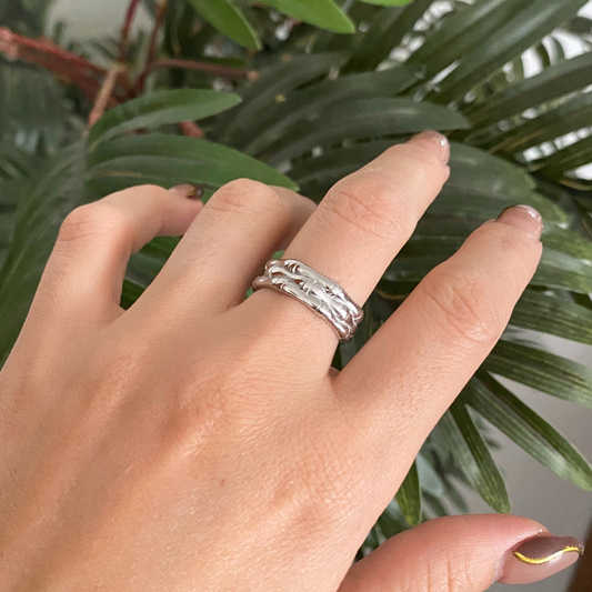 Anillo Lineas Bambu - Ajustable