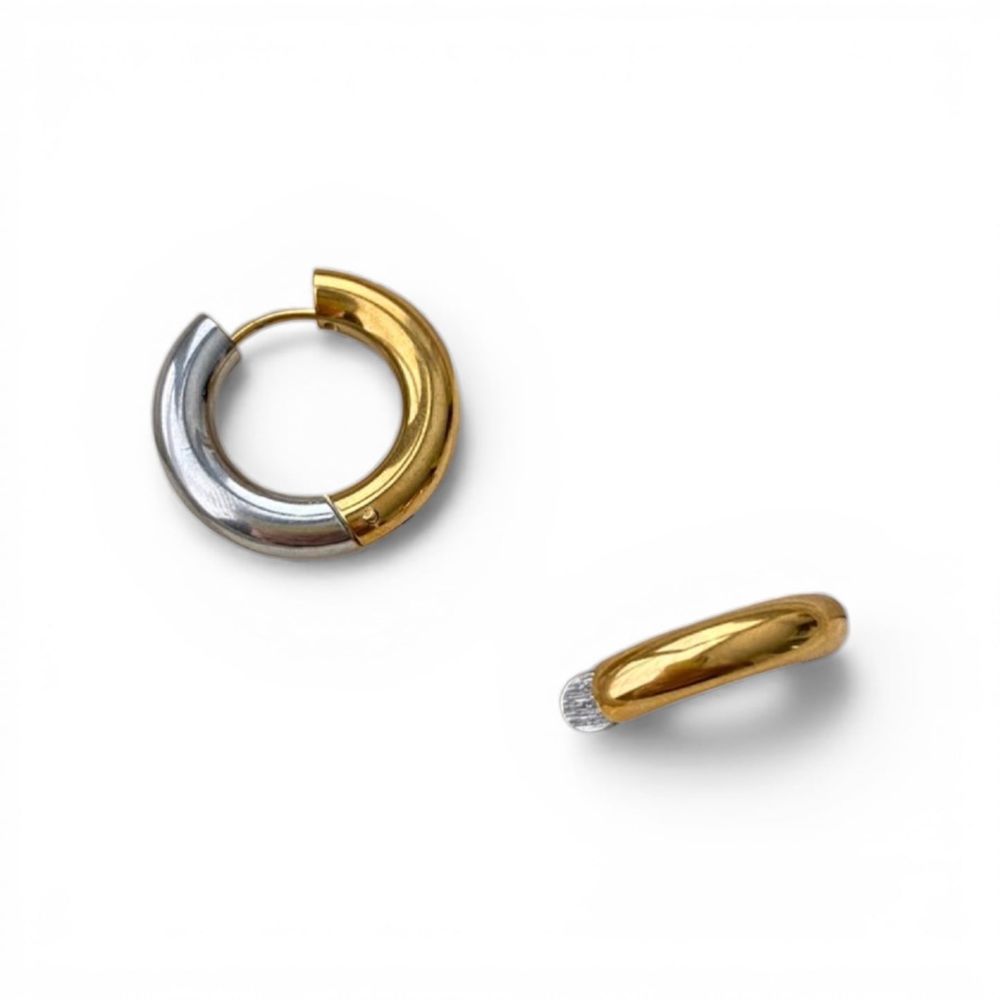 Aretes Aros Bicolor