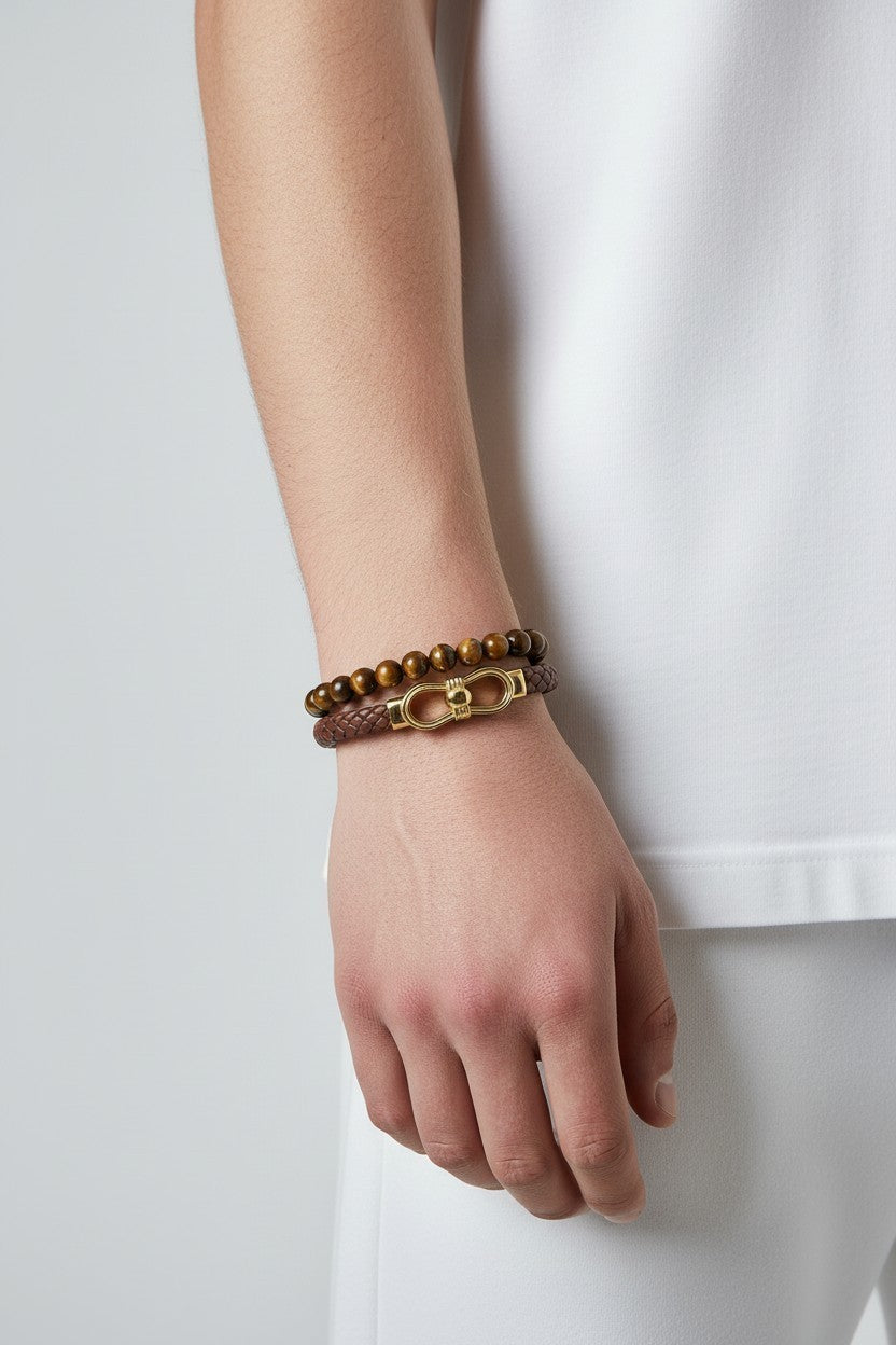 Set pulseras trenza