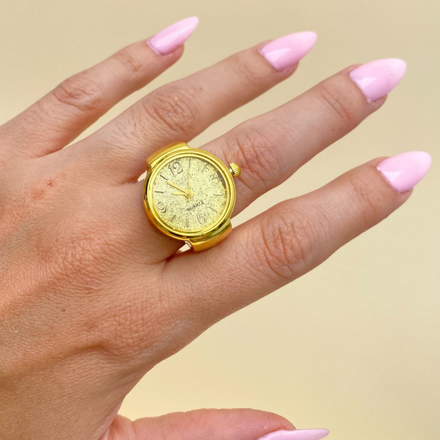 Anillo Reloj Dorado