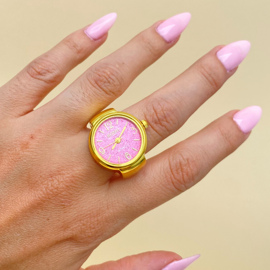 Anillo Reloj Rosa