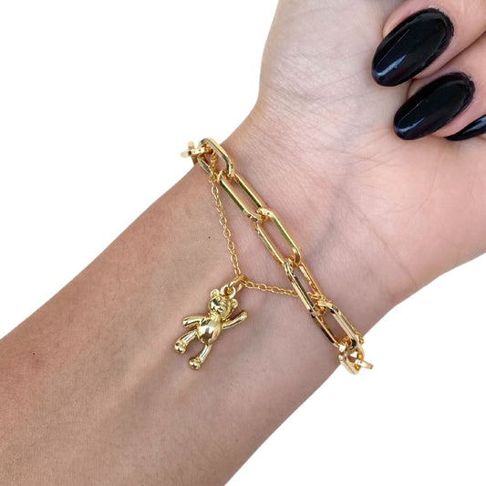 Pulsera Oso Dorado