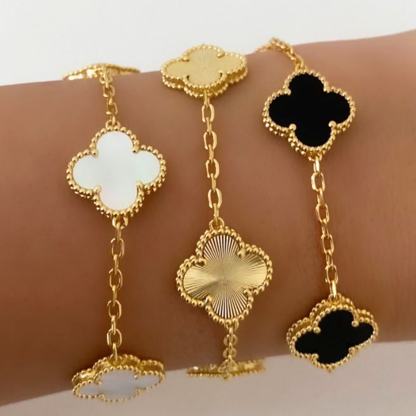 Pulsera Trebol Oro Laminado